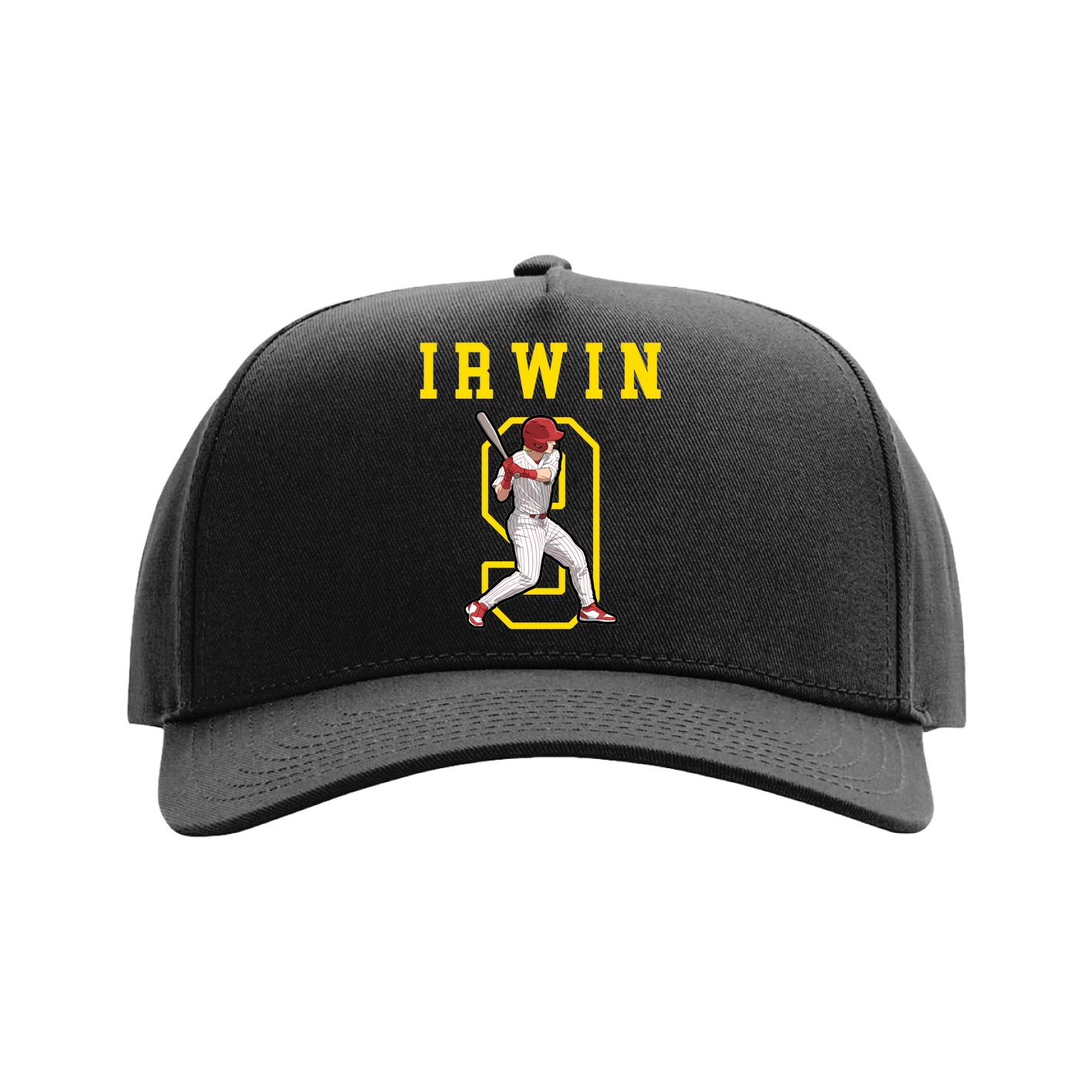 Full Fabric Five-Panel Champ Cap — Shirsey in Black