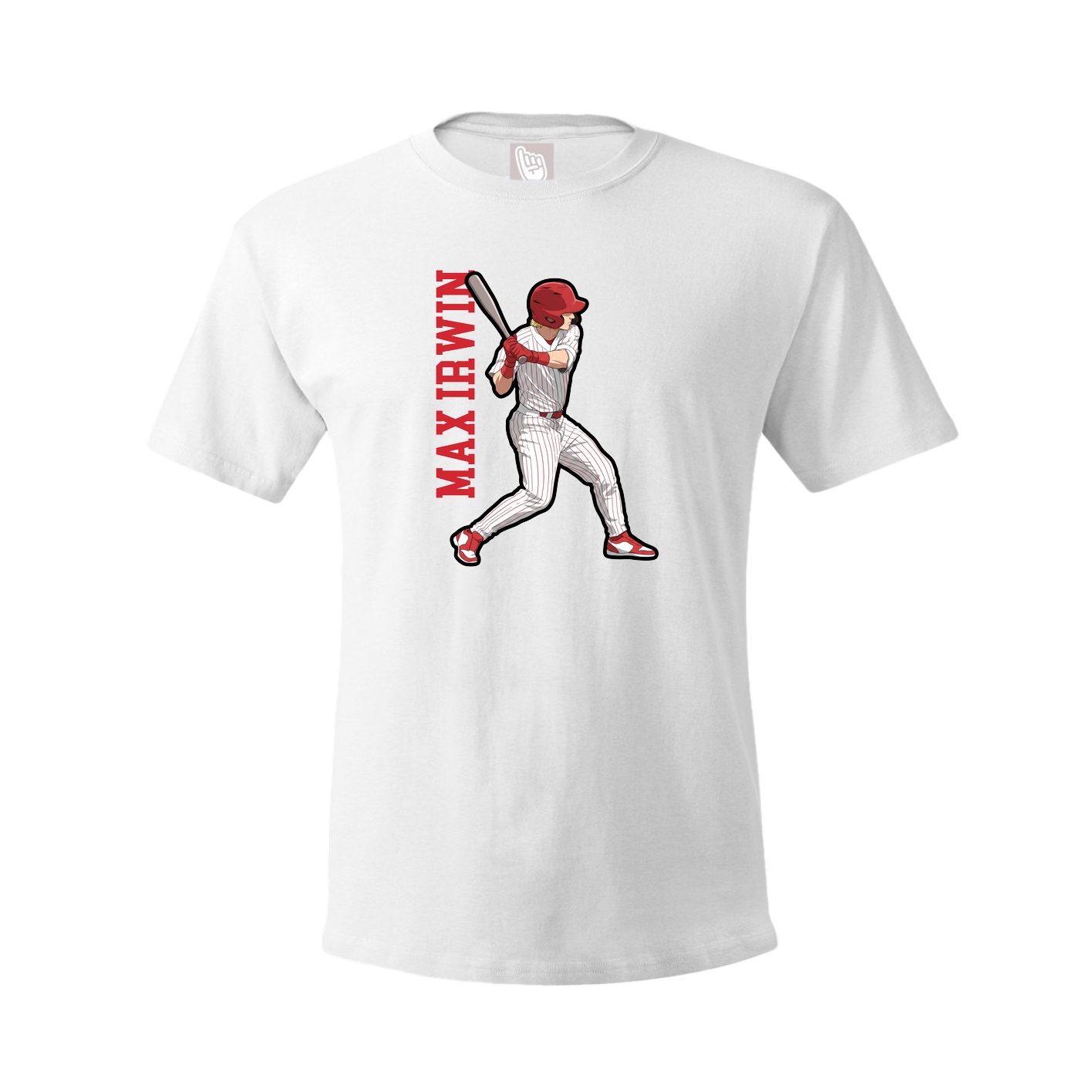 Youth Tee — Name Vertical in White