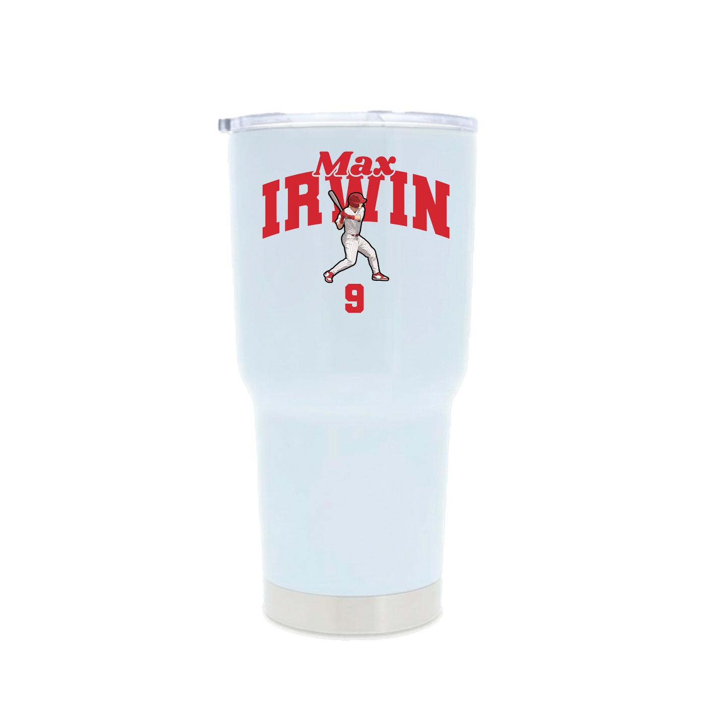 30oz Stainless Steel Tumbler — Signature Arch in White