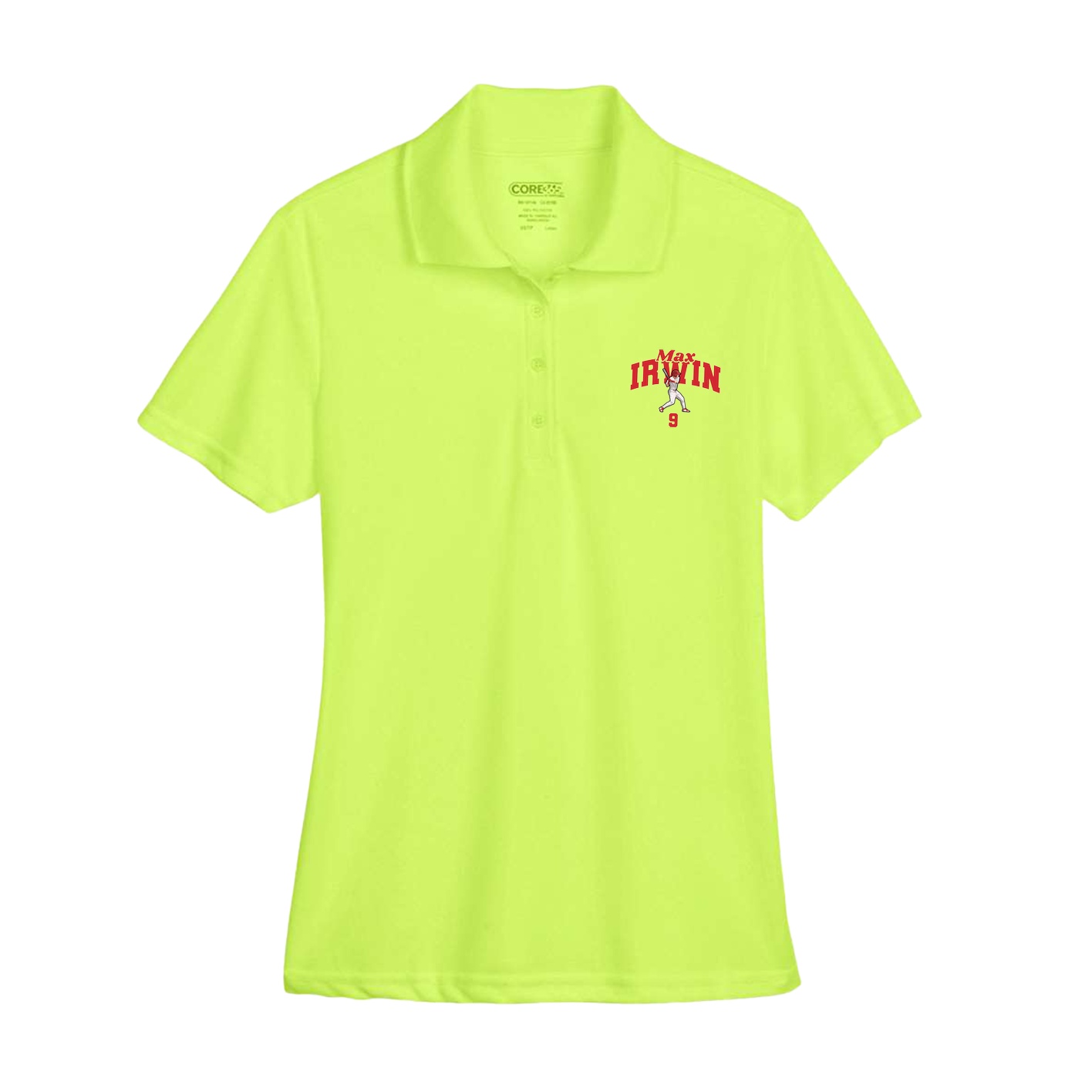 Womens Performance Polo — Signature Arch in Yellow