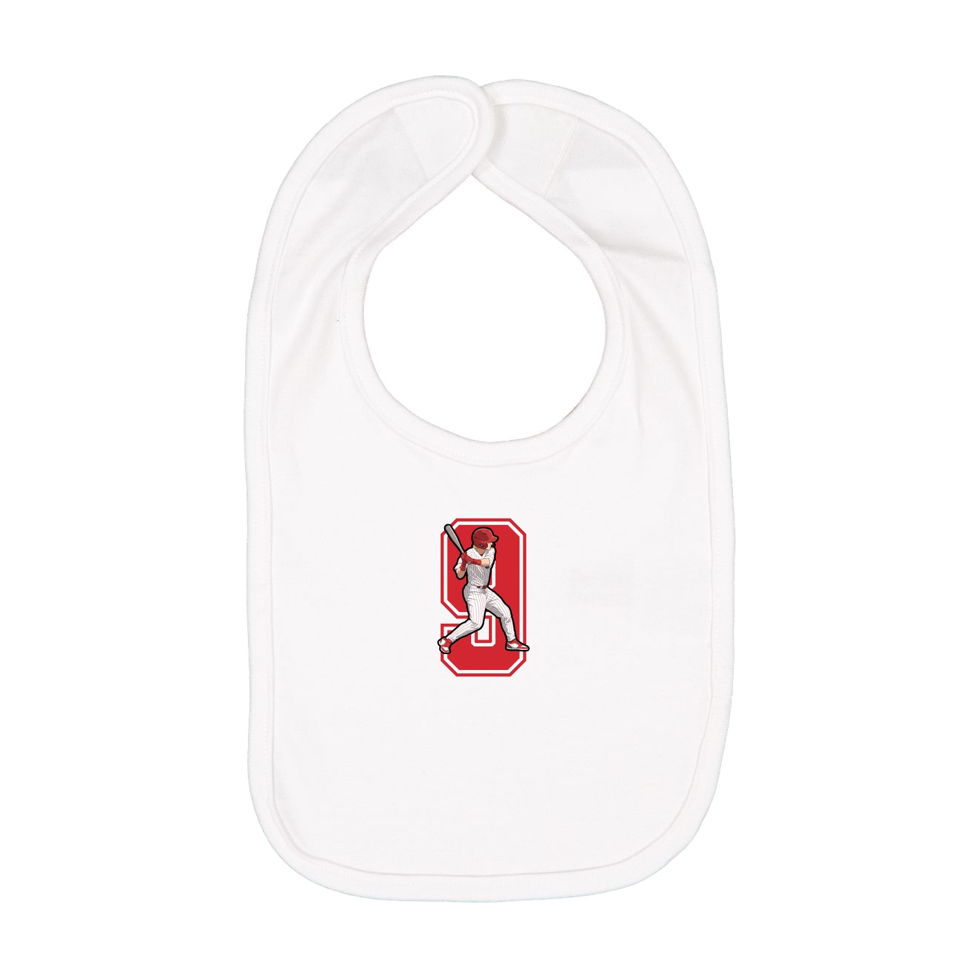 Infant Bib — Number in White