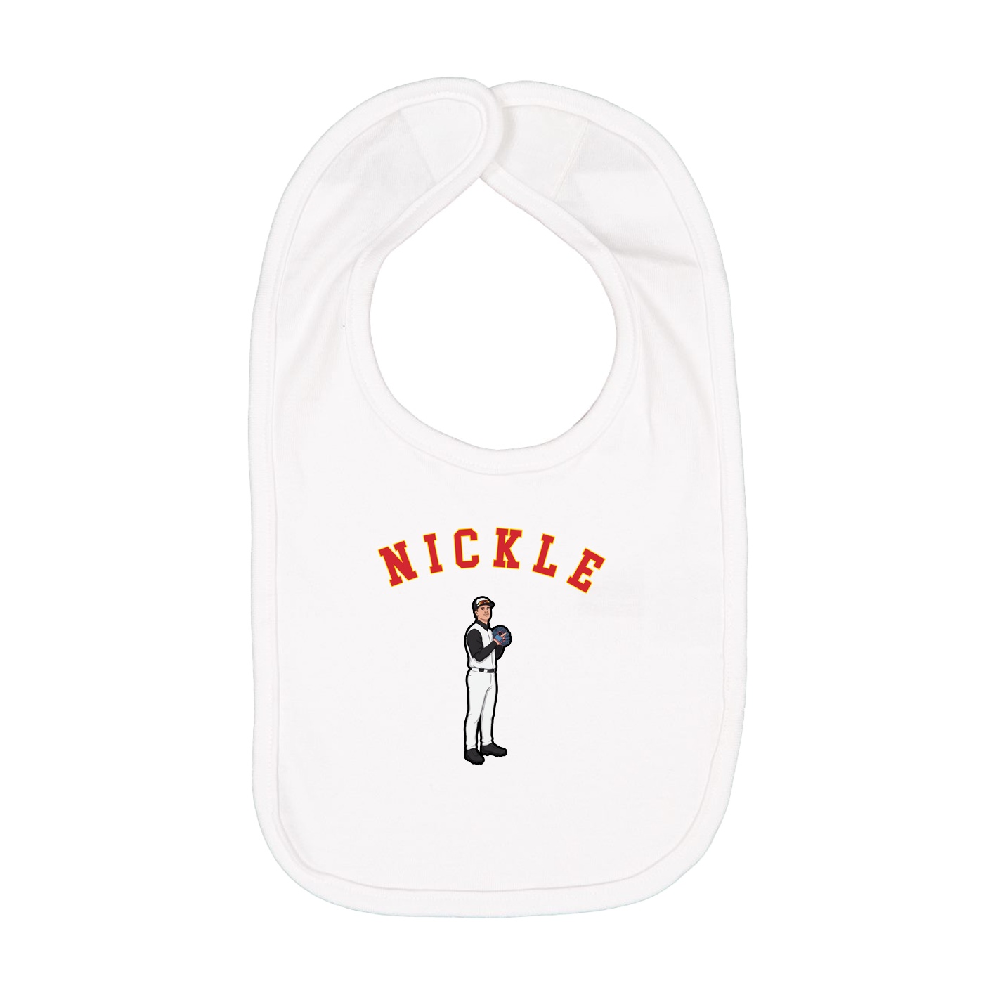 Infant Bib — Shirsey Arch in White