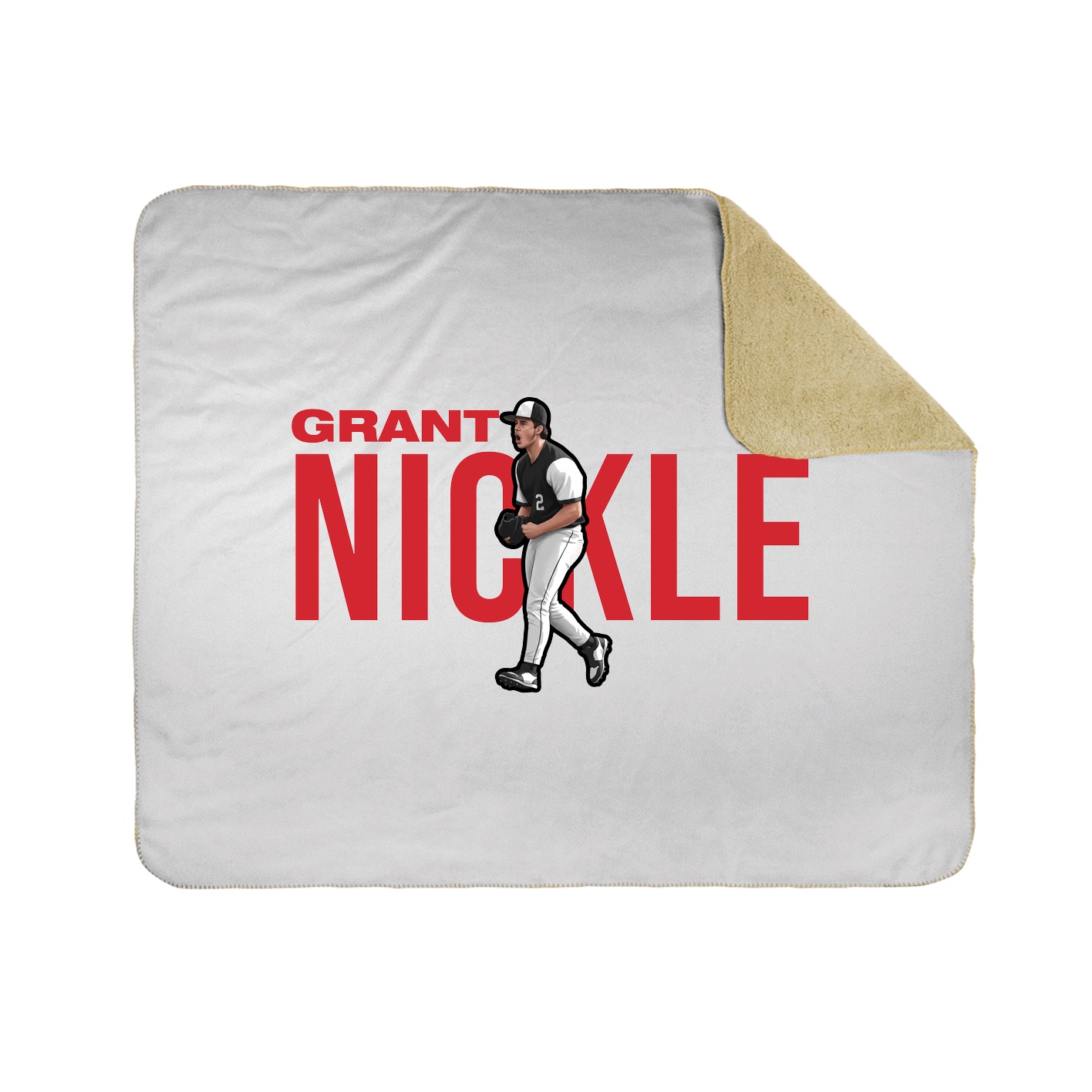 Throw Blanket — Player Name in White