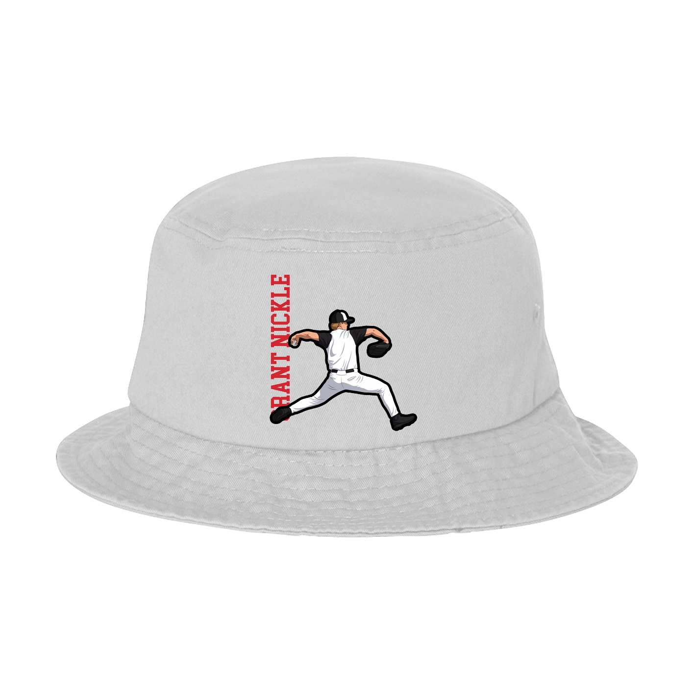 Bucket Cap — Name Vertical in White
