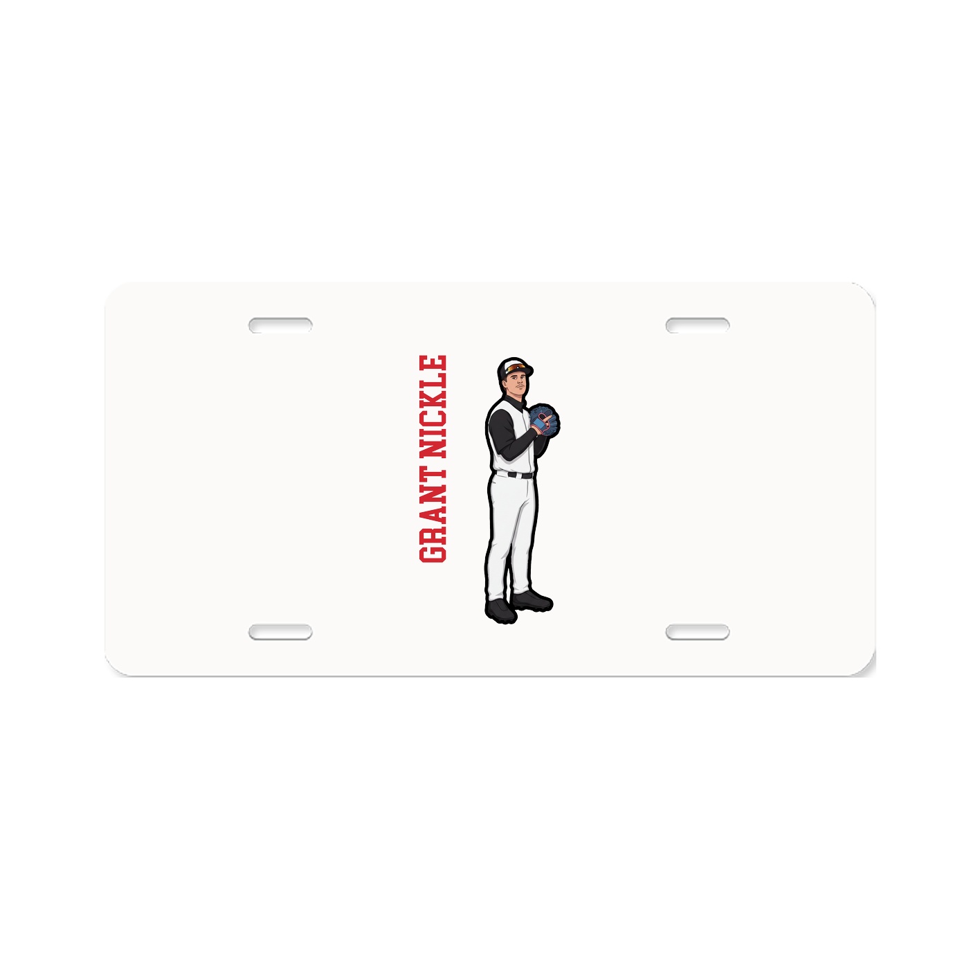 License Plate — Name Vertical in Classic