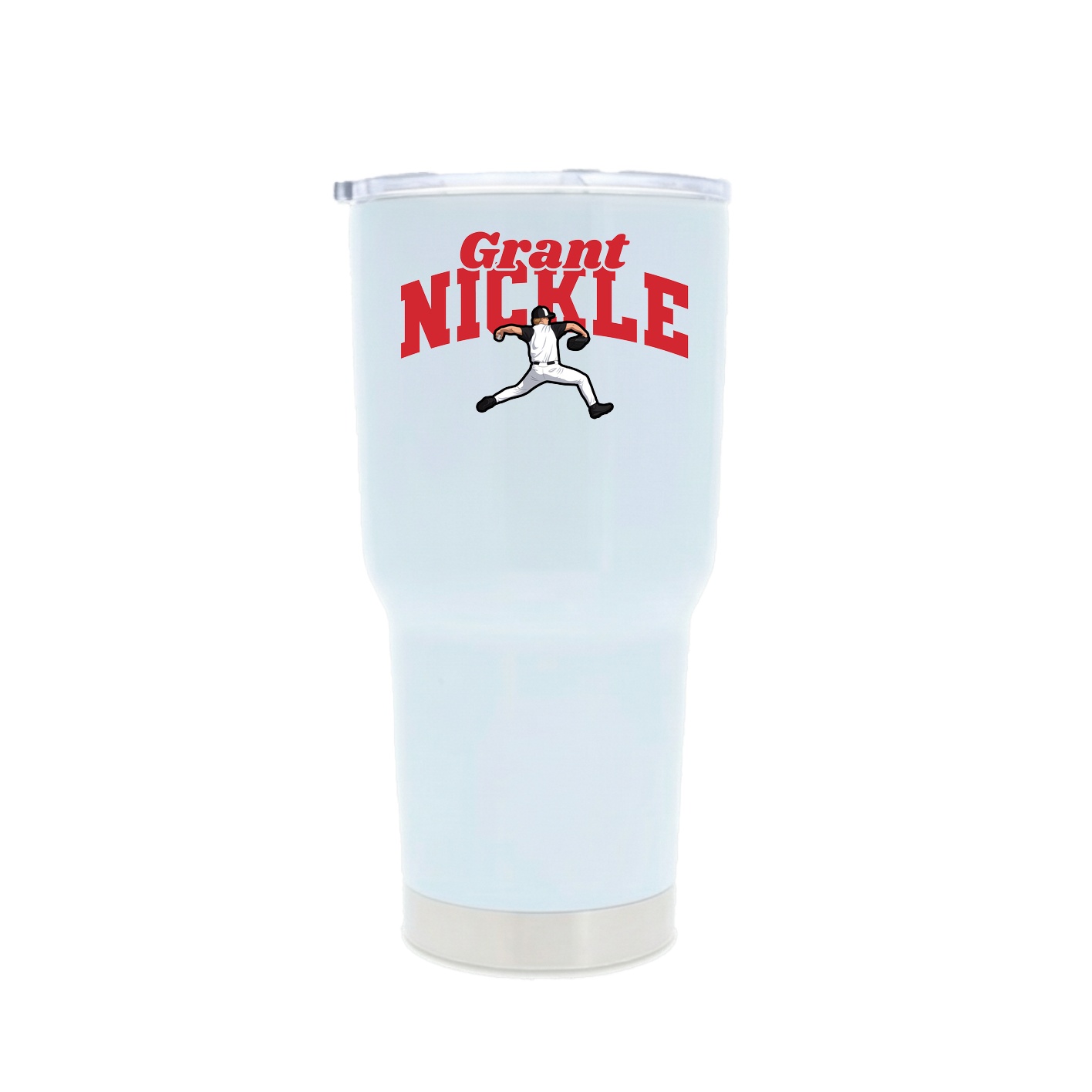 30oz Stainless Steel Tumbler — Signature Arch in White