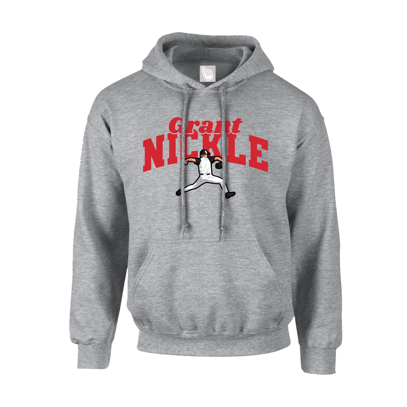Youth Hoodie — Signature Arch in Grey