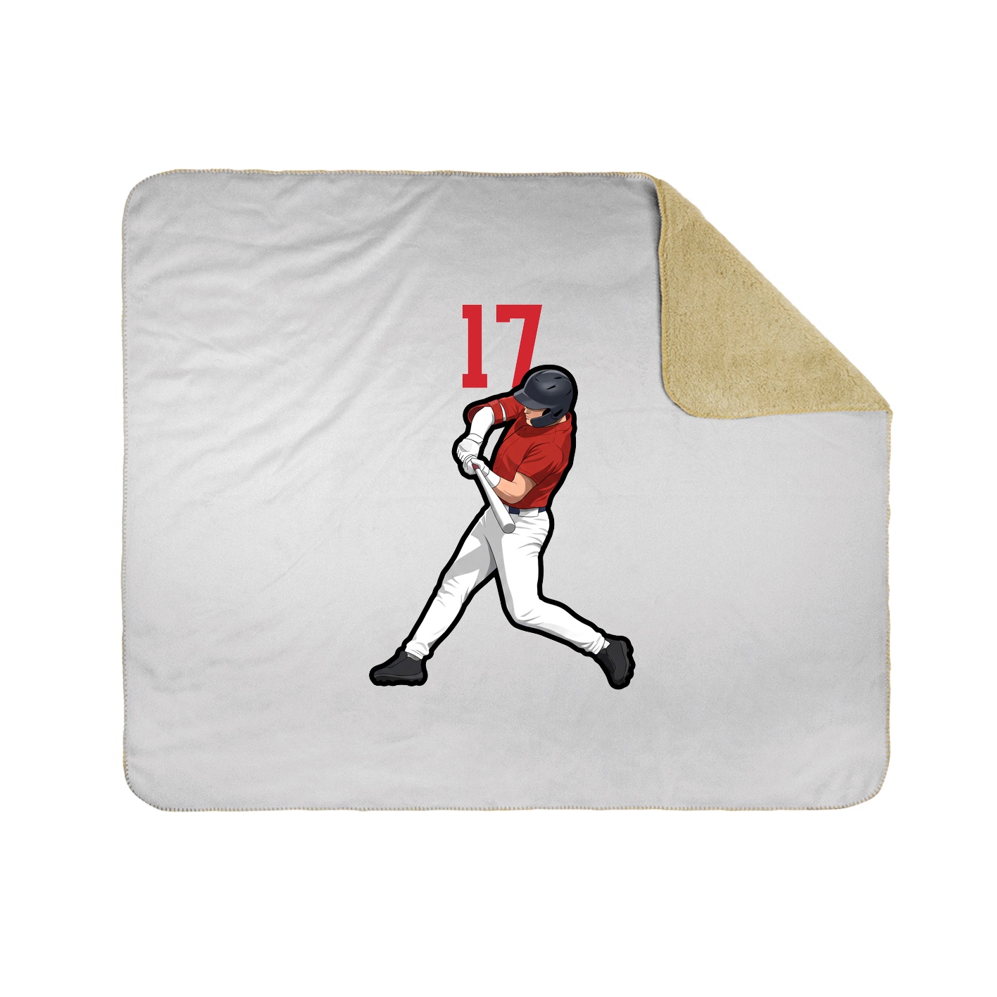 Throw Blanket — Number Top in White