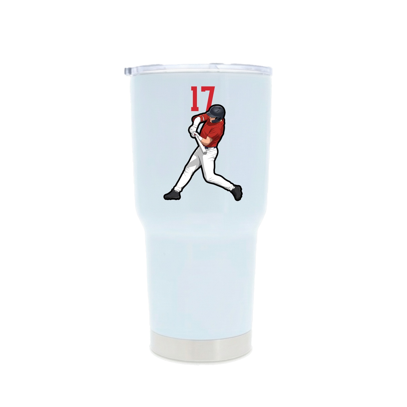 30oz Stainless Steel Tumbler — Number Top in White