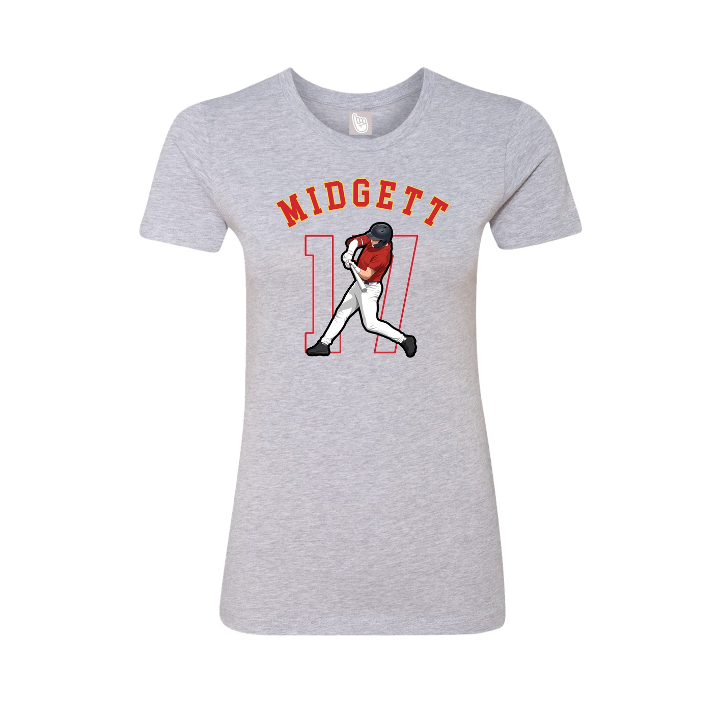 Fitted Women's Tee — Shirsey Arch in Grey