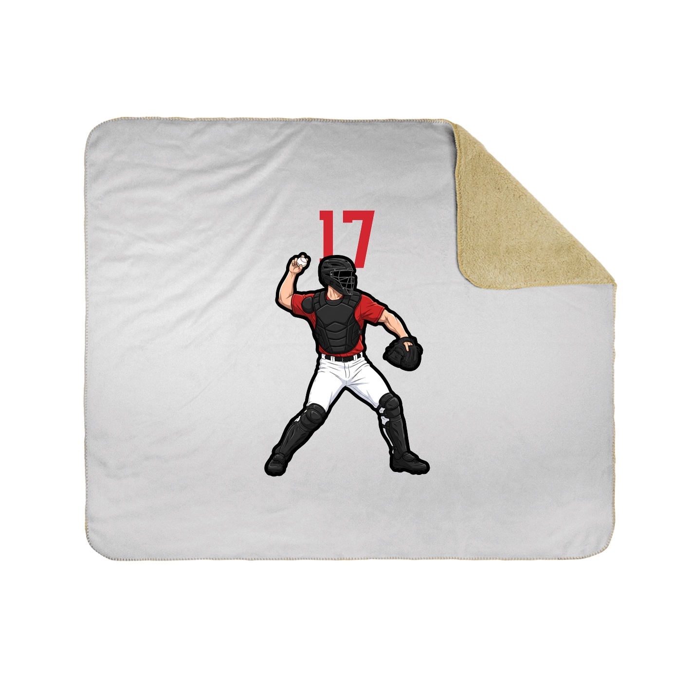 Throw Blanket — Number Top in White