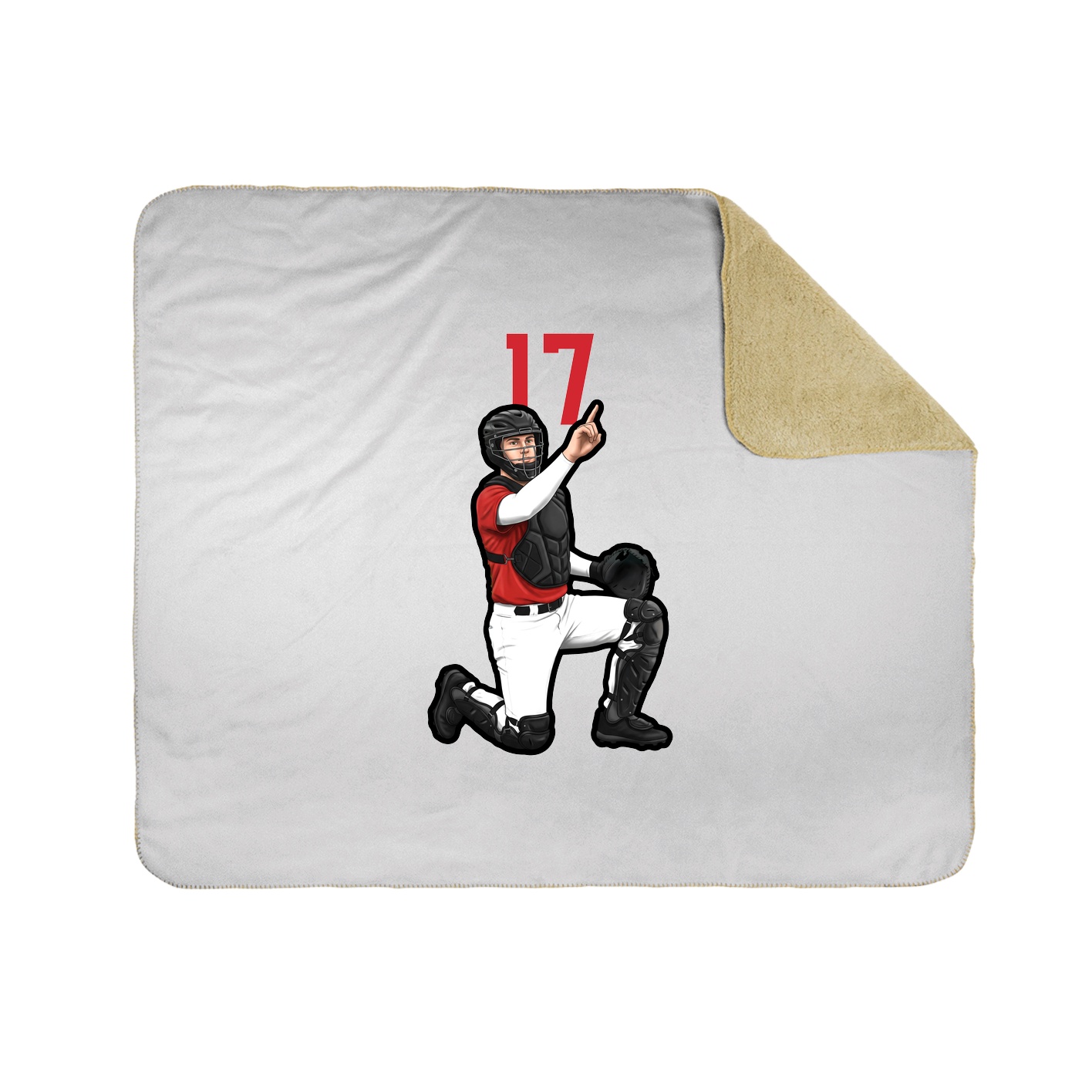 Throw Blanket — Number Top in White