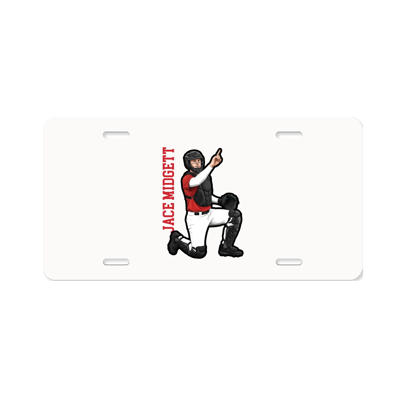 License Plate — Name Vertical in Classic