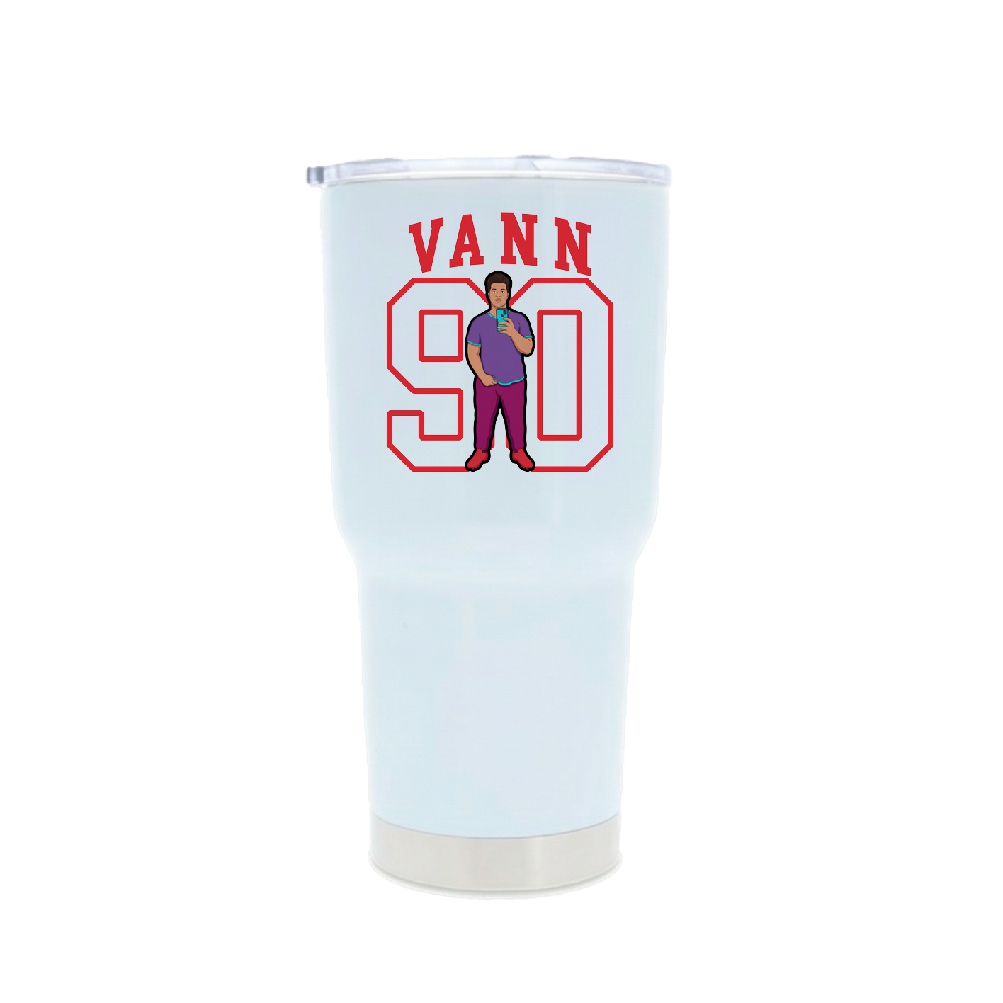 30oz Stainless Steel Tumbler — Shirsey in White