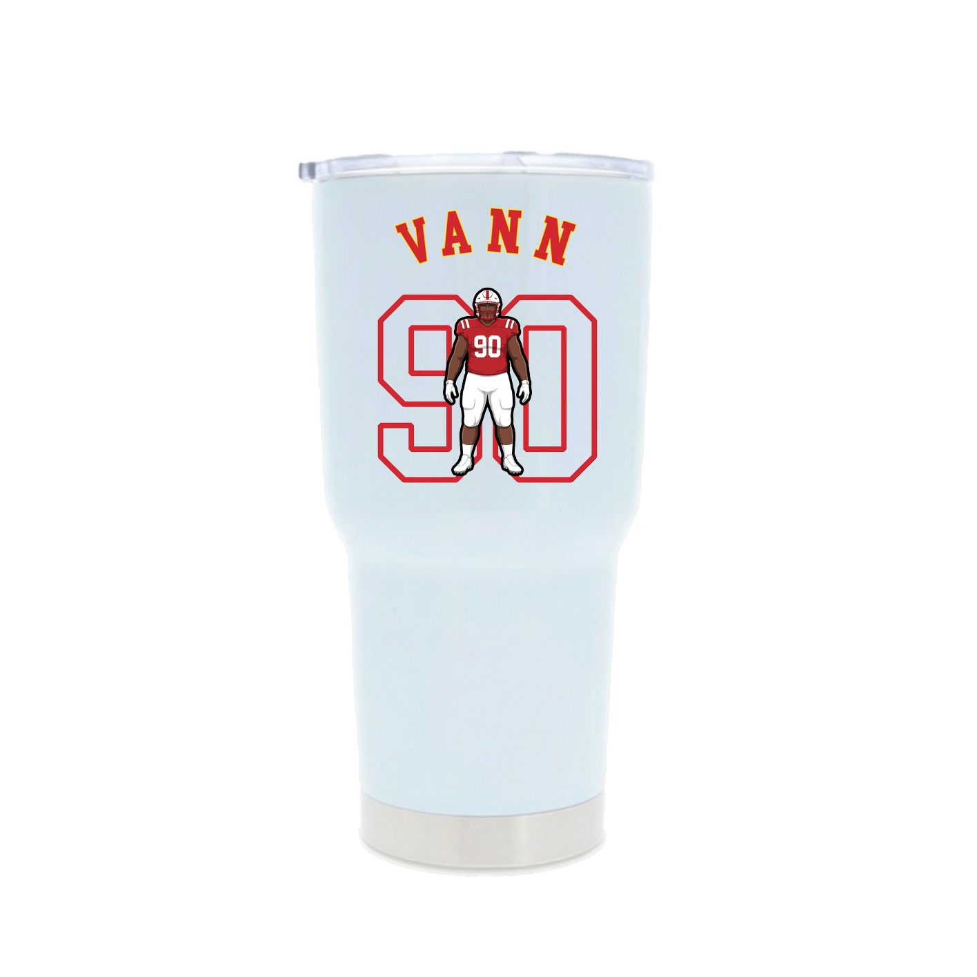 30oz Stainless Steel Tumbler — Shirsey Arch in White