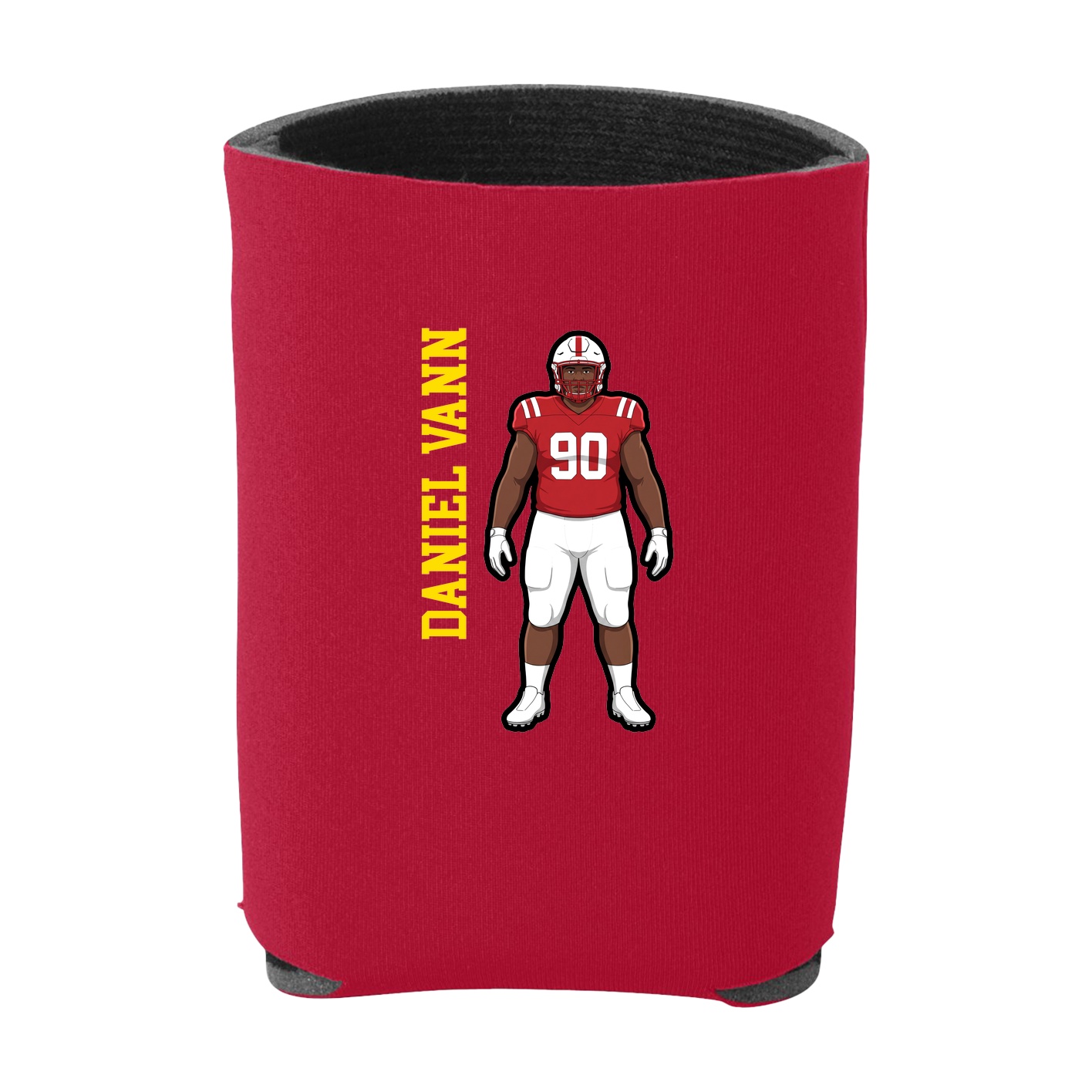 Can Holder — Name Vertical in Red