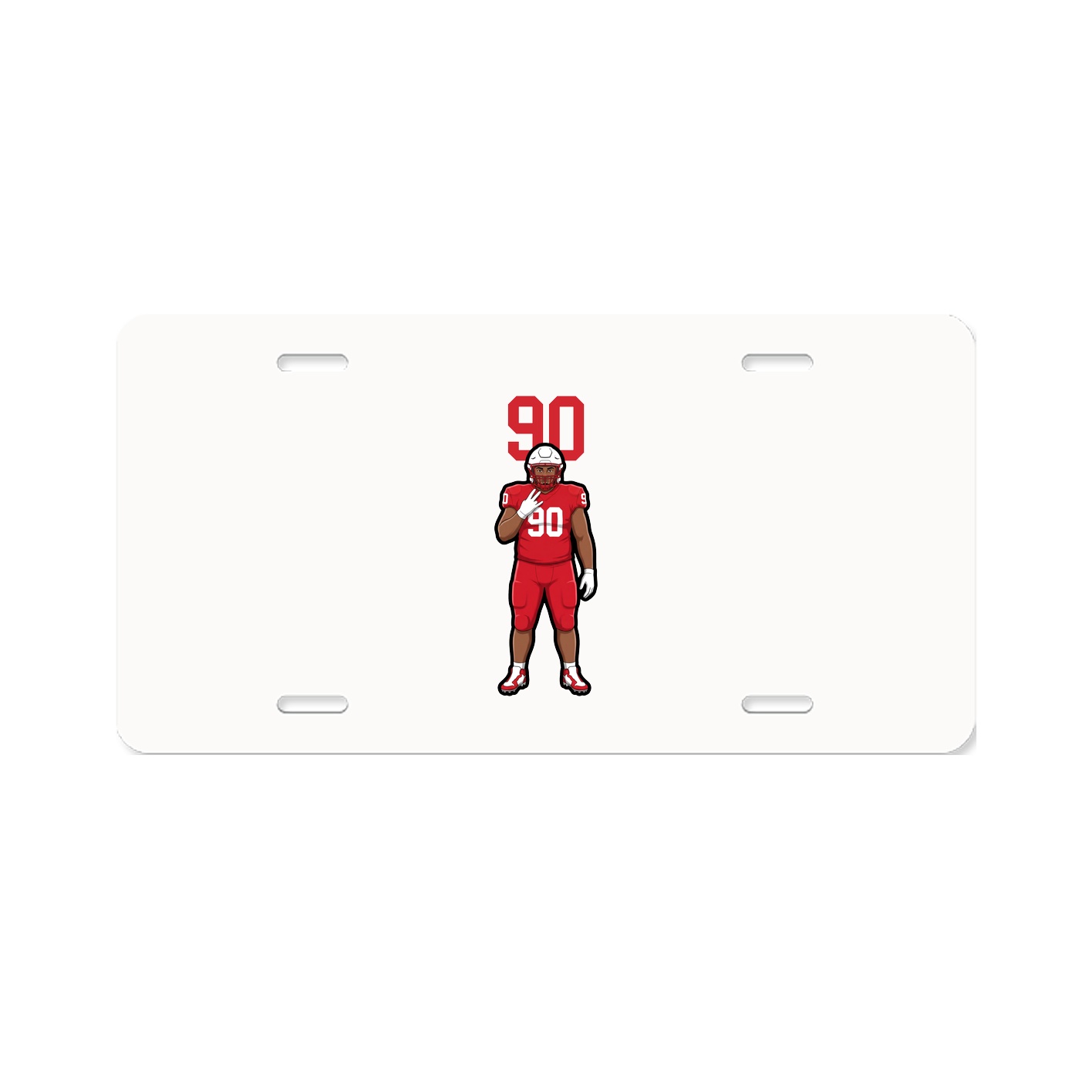 License Plate — Number Top in Classic