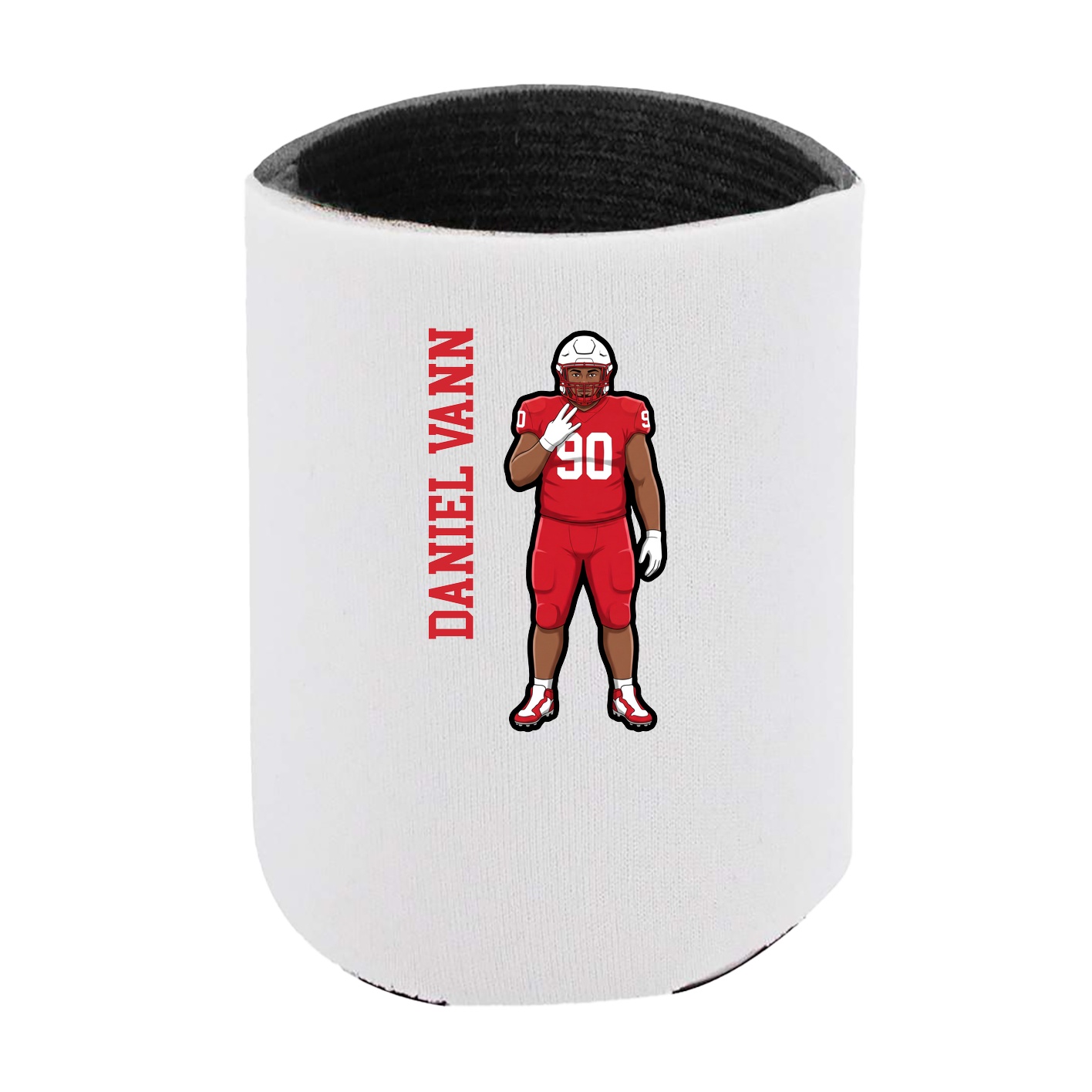 Can Holder — Name Vertical in White
