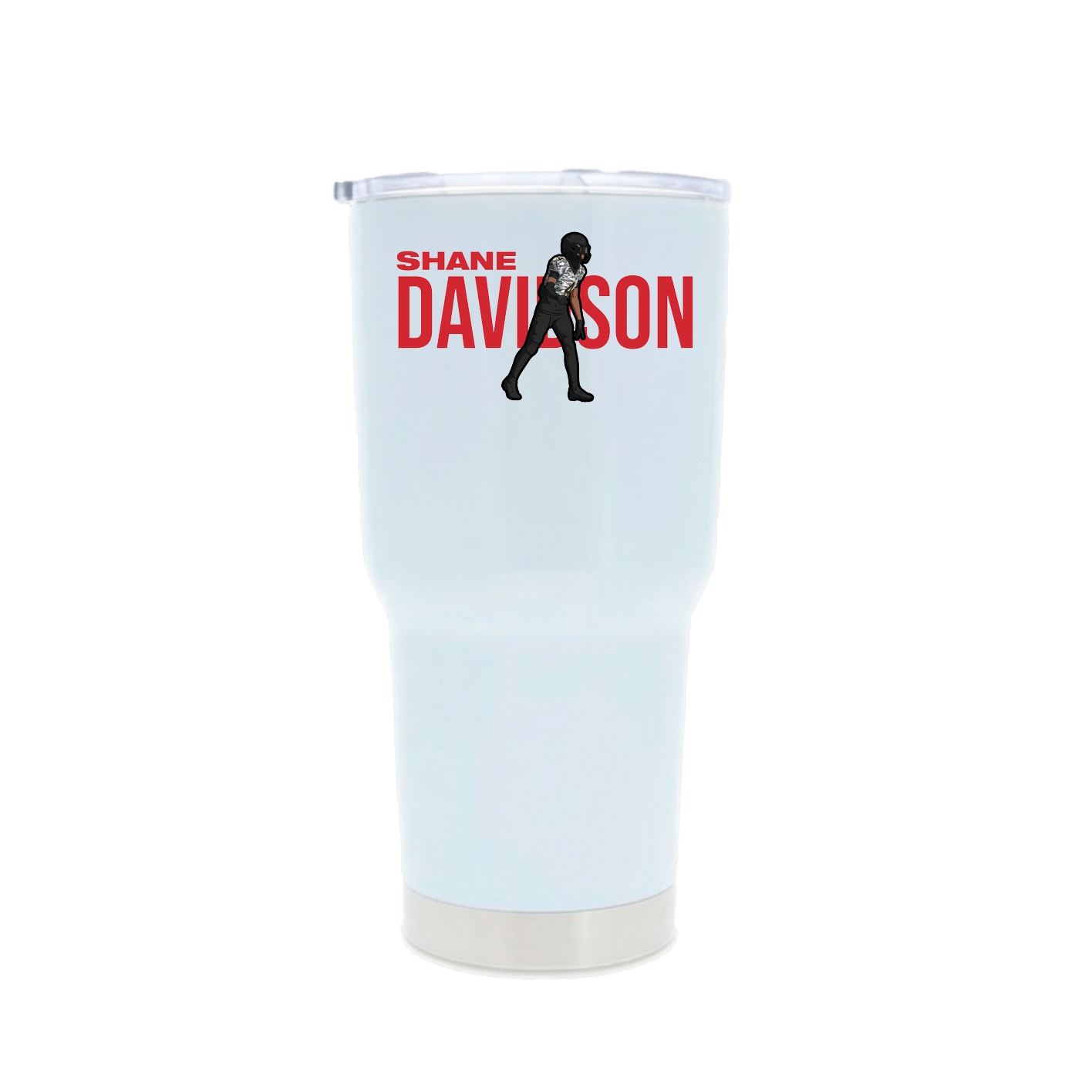 30oz Stainless Steel Tumbler — Player Name in White