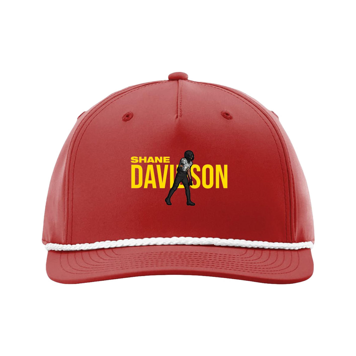 Five-Panel Classic Rope Cap — Player Name in Red