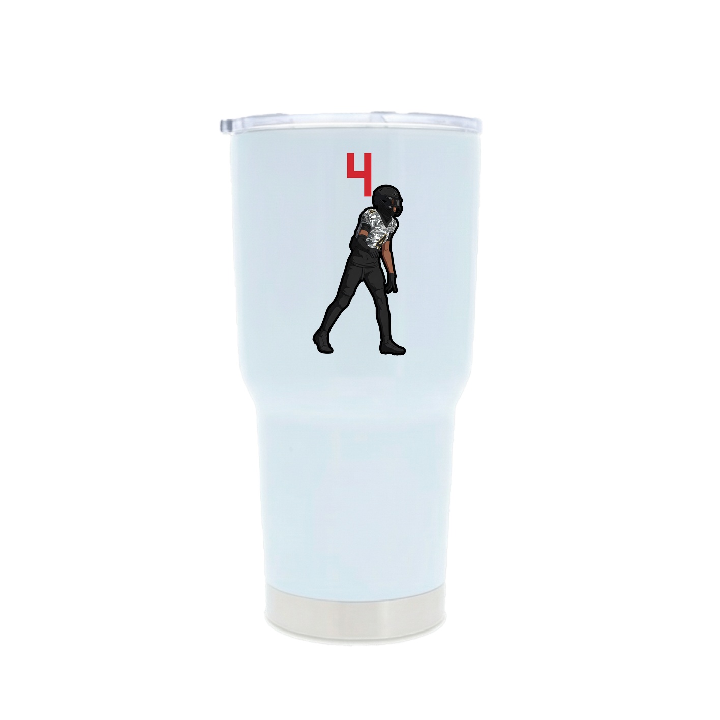 30oz Stainless Steel Tumbler — Number Top in White