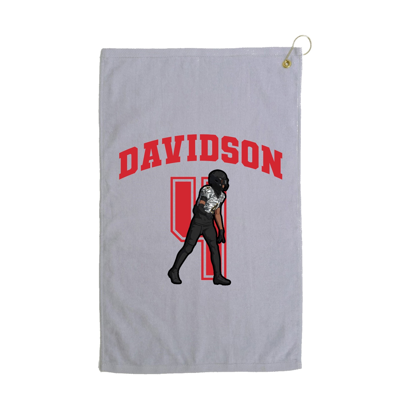 Golf Towel — Number in Grey