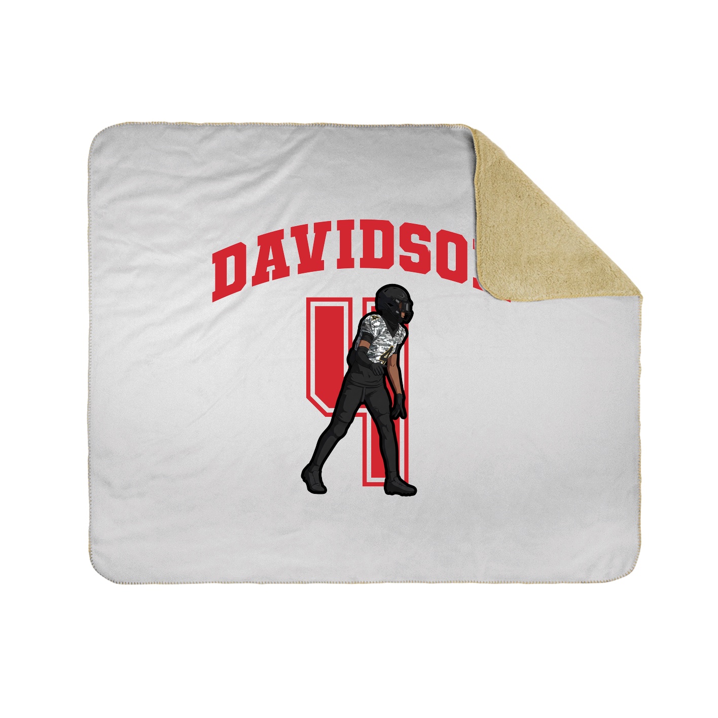 Throw Blanket — Number in White