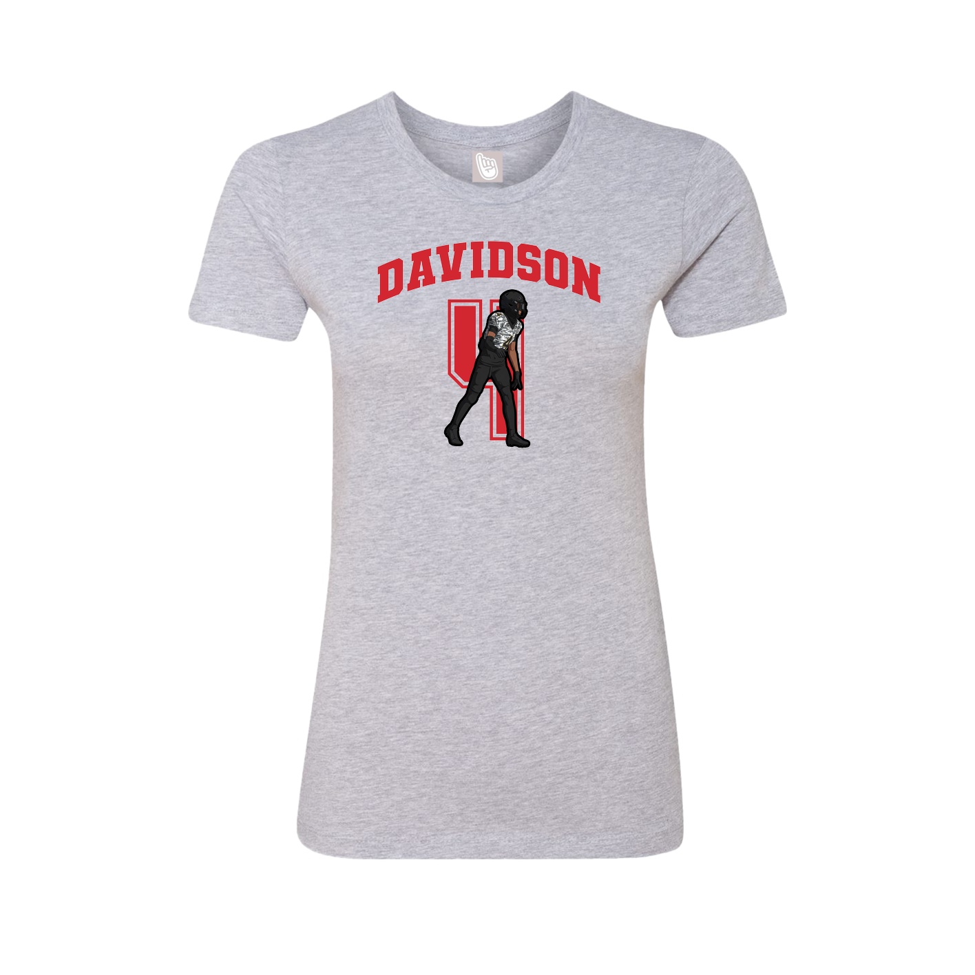Fitted Women's Tee — Number in Grey