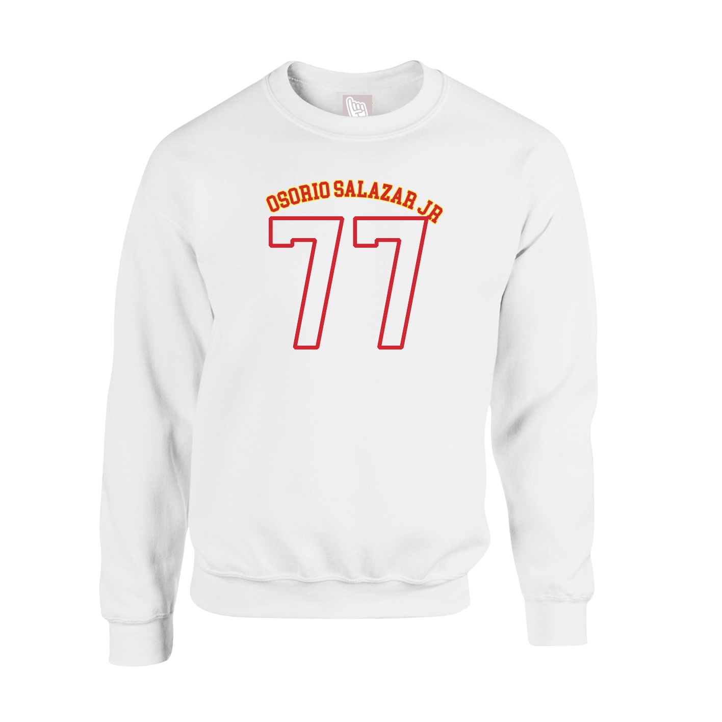 Fleece Crew — Shirsey Arch in White