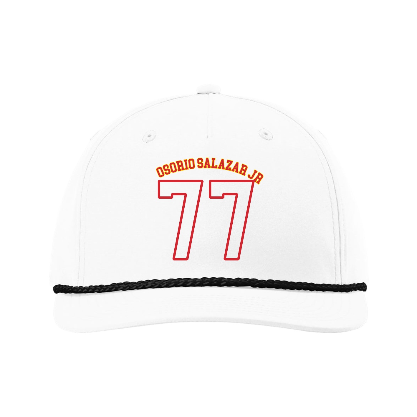 Five-Panel Classic Rope Cap — Shirsey Arch in White