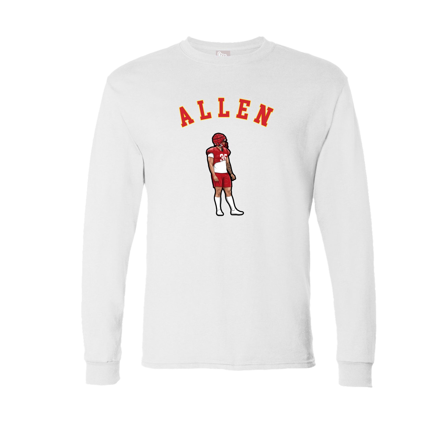 Long Sleeve Tee — Shirsey Arch in White