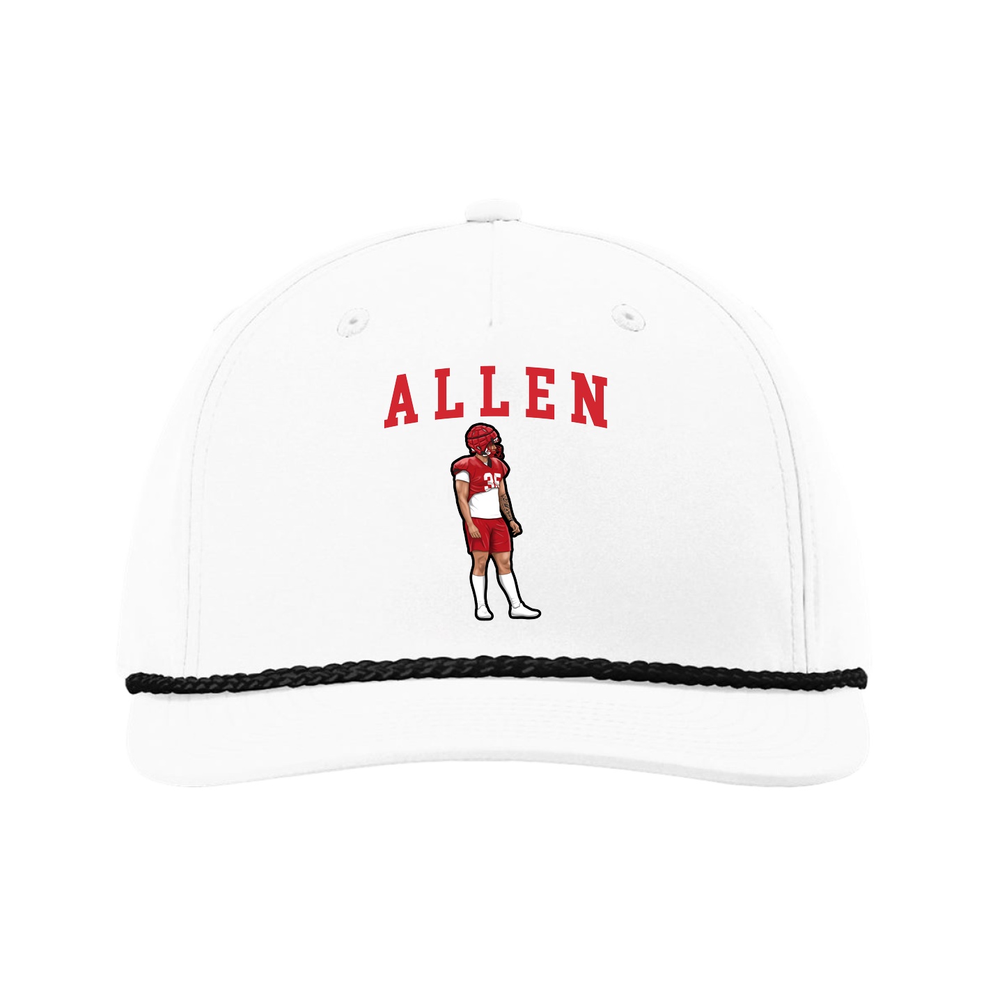 Five-Panel Classic Rope Cap — Shirsey in White