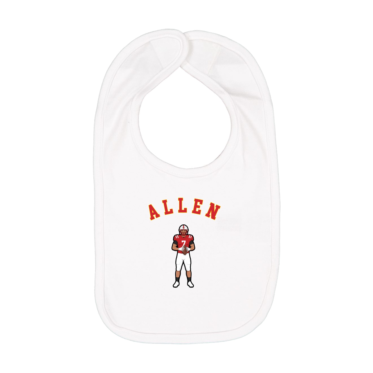 Infant Bib — Shirsey Arch in White