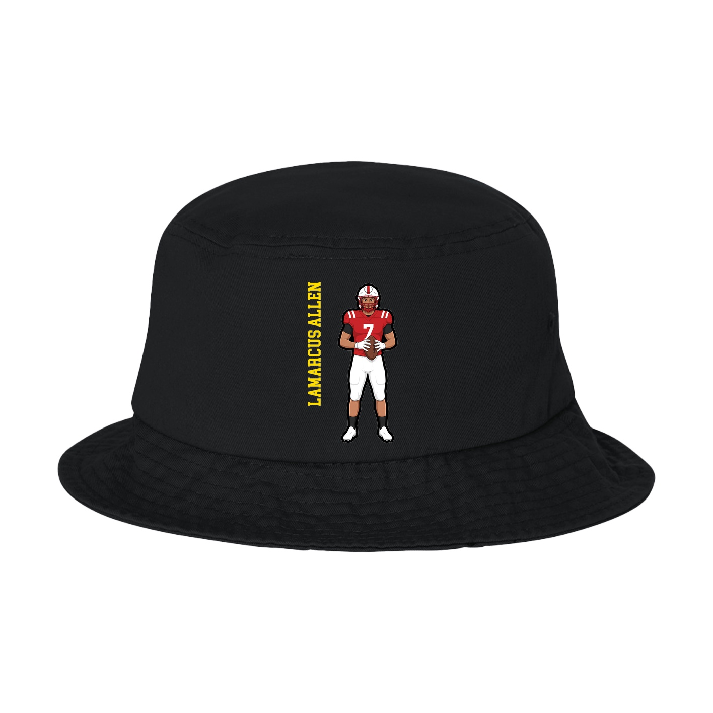 Bucket Cap — Name Vertical in Black