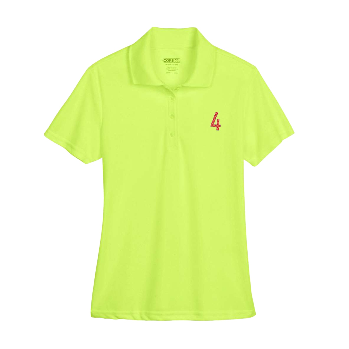 Womens Performance Polo — Front Shirsy in Yellow