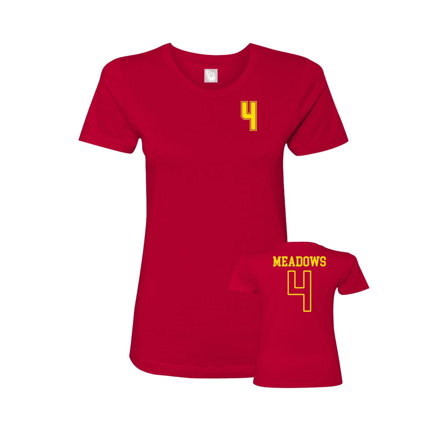 Womens Tee — Chest Back in Red