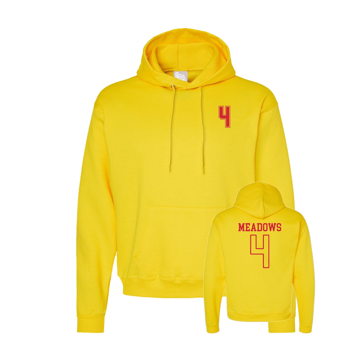 Hoodie — Chest Back in Yellow