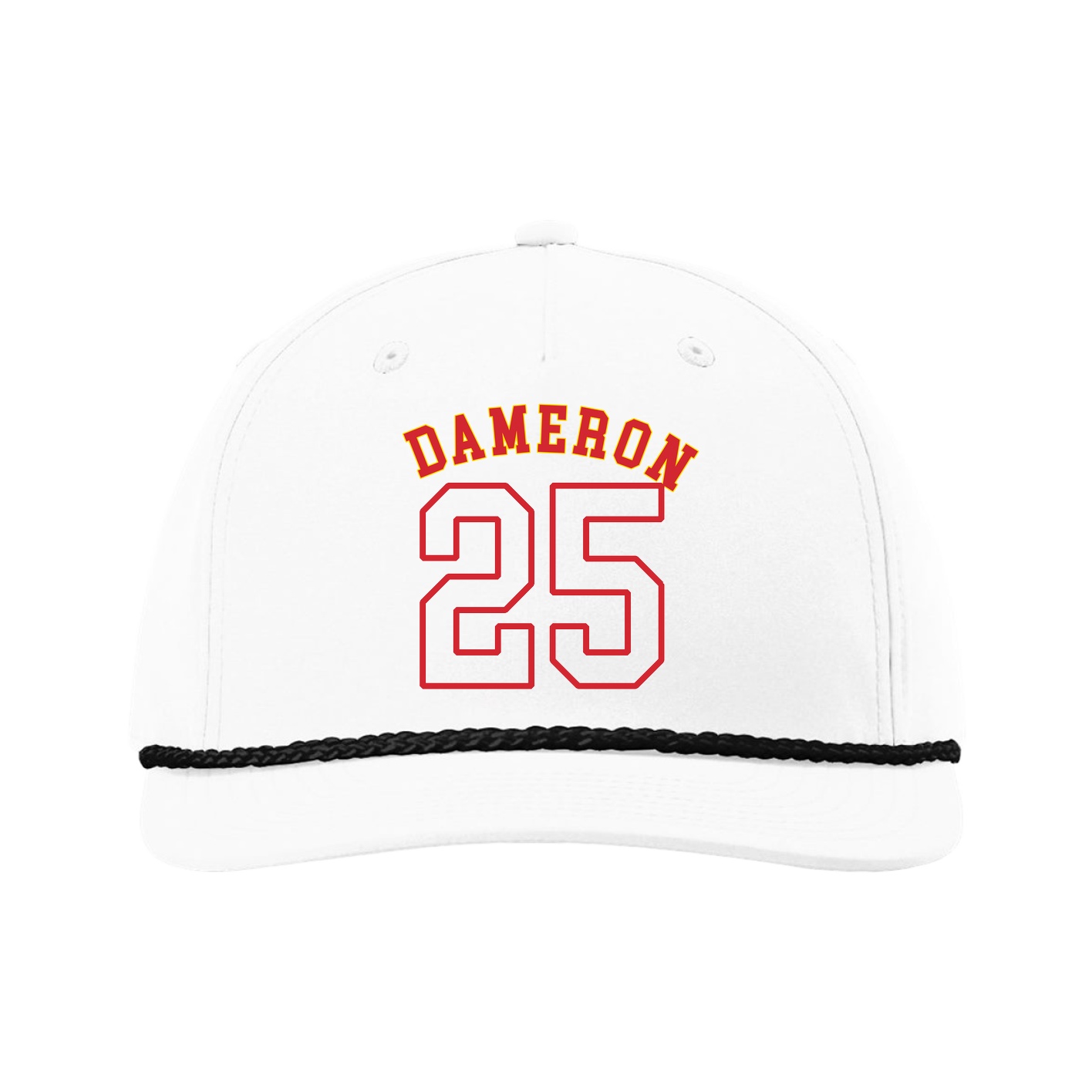 Five-Panel Classic Rope Cap — Shirsey Arch in White