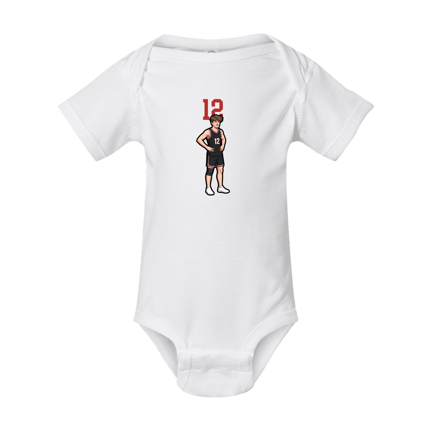 Baby Onesie — Number Top in White