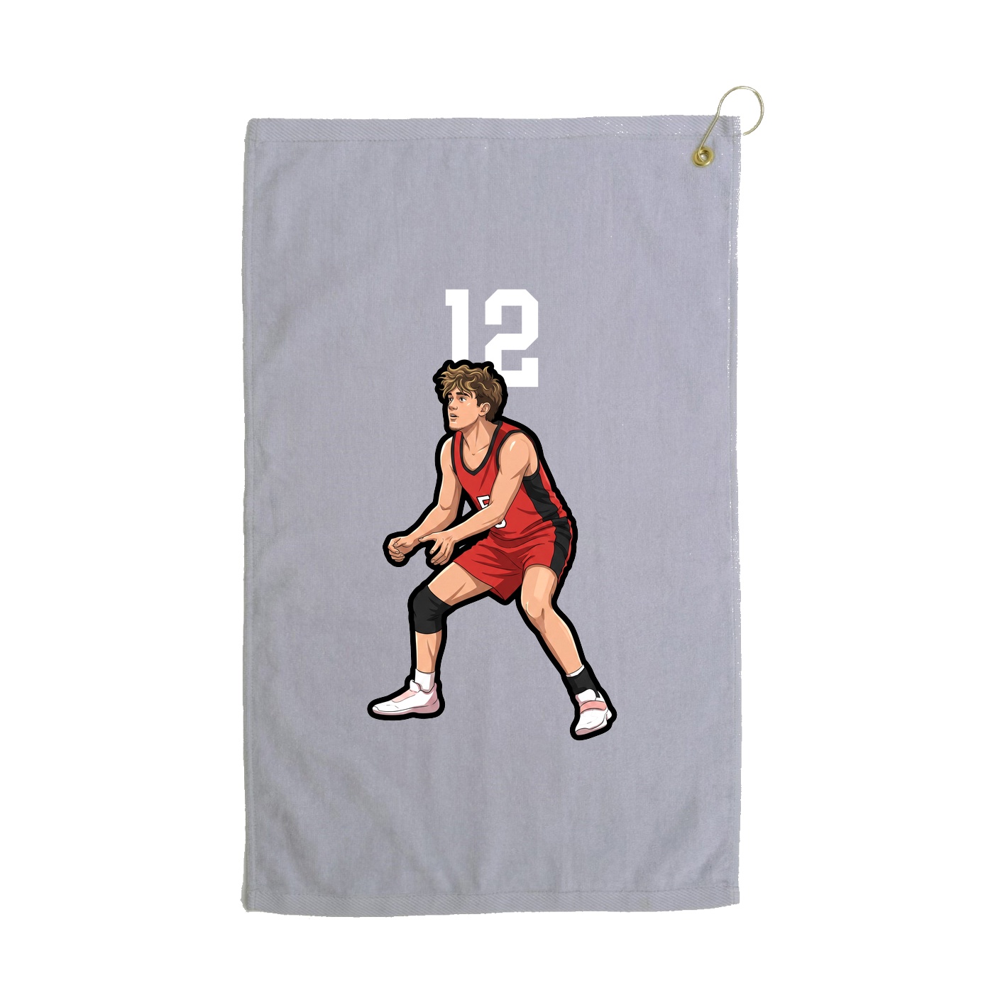 Golf Towel — Number Top in Grey