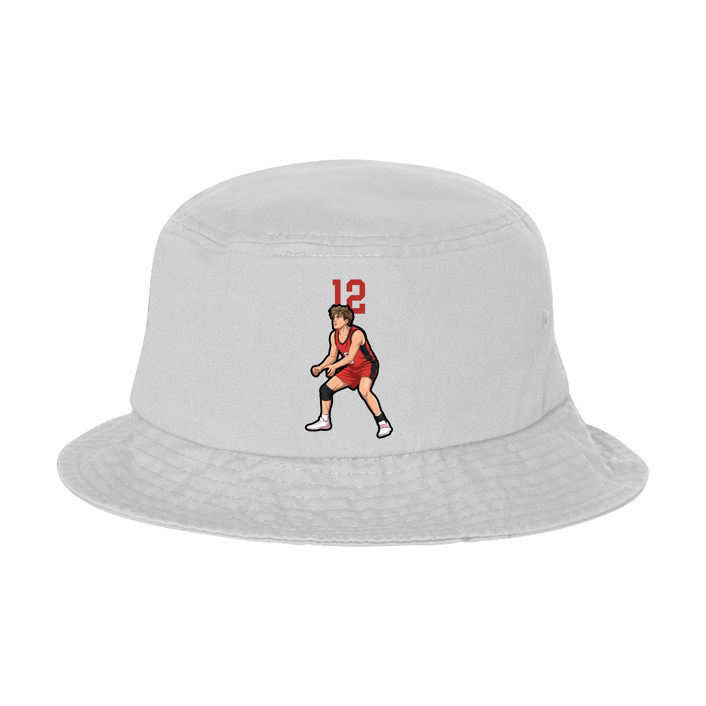 Bucket Cap — Number Top in White