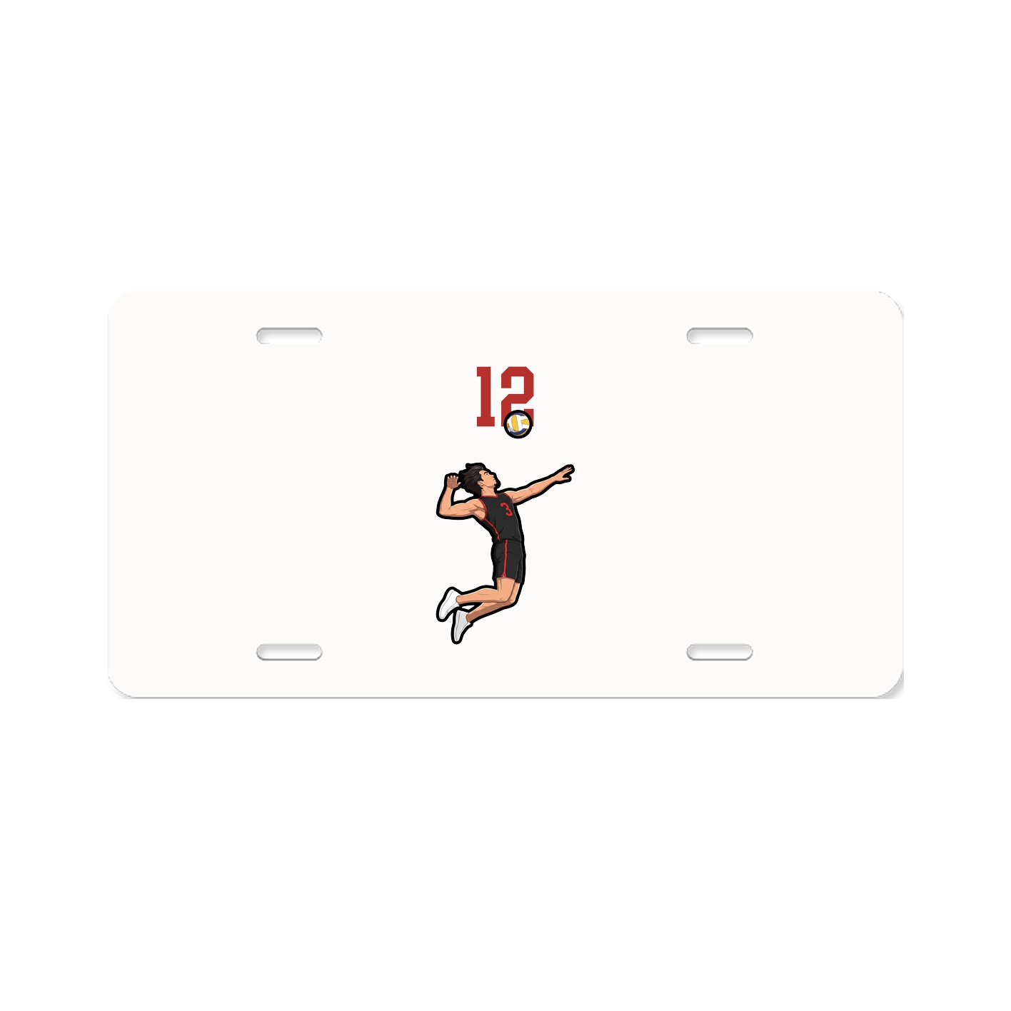 License Plate — Number Top in Classic