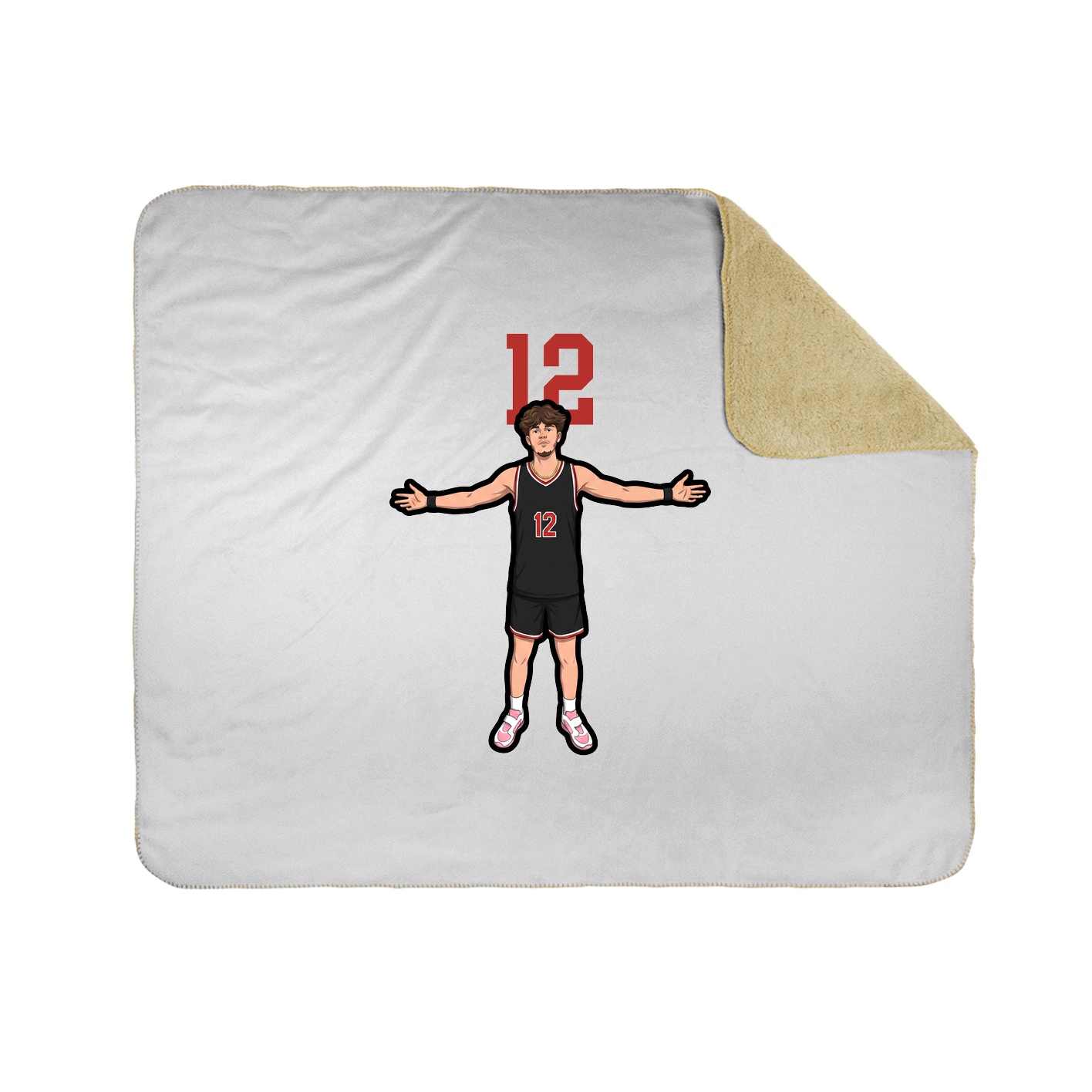 Throw Blanket — Number Top in White