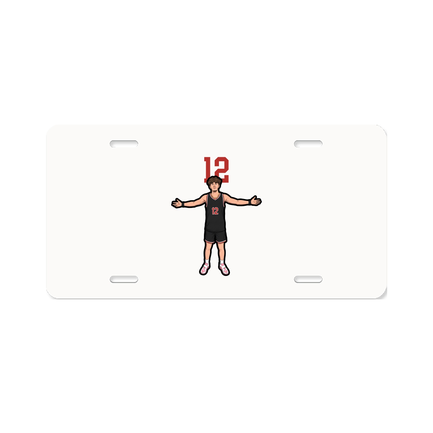 License Plate — Number Top in Classic
