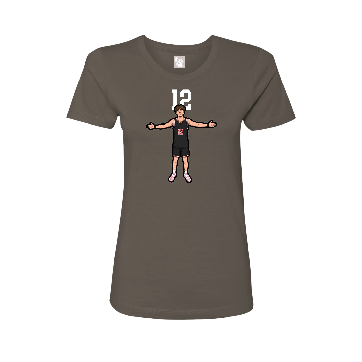 Womens Tee — Number Top in Grey