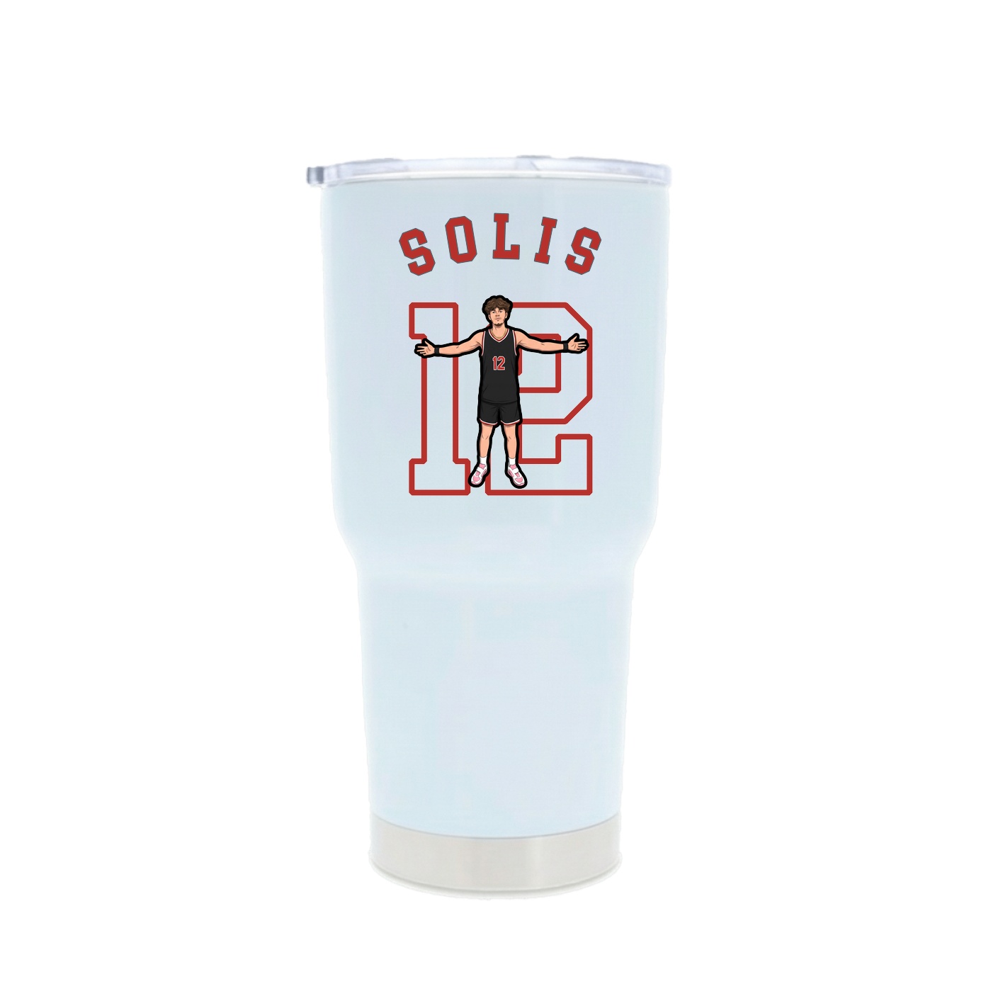 30oz Stainless Steel Tumbler — Shirsey Arch in White