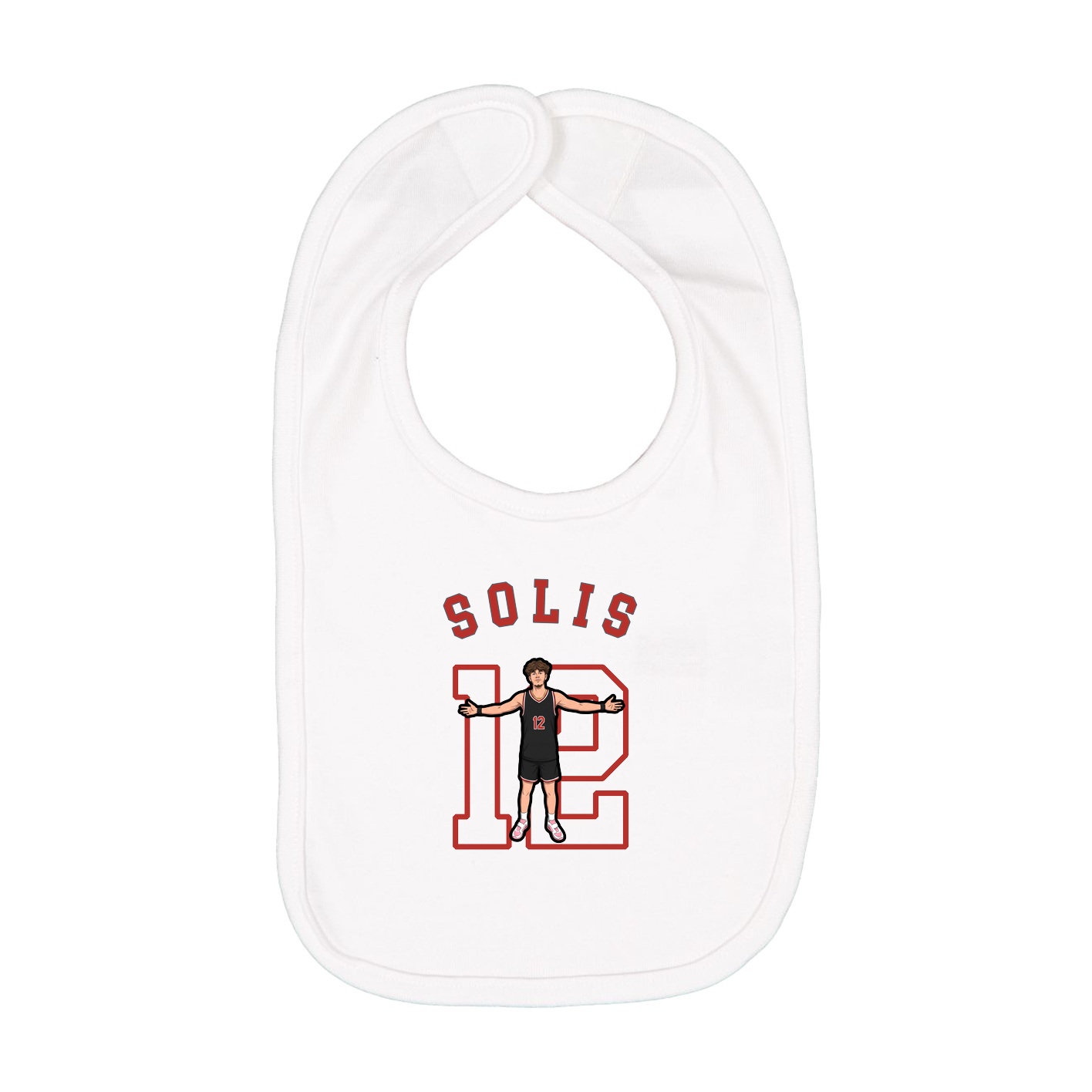 Infant Bib — Shirsey Arch in White