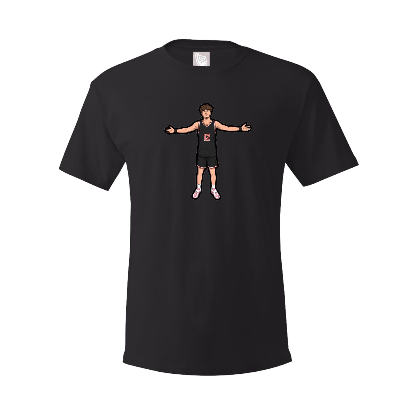 Youth Tee — Name Vertical in Black
