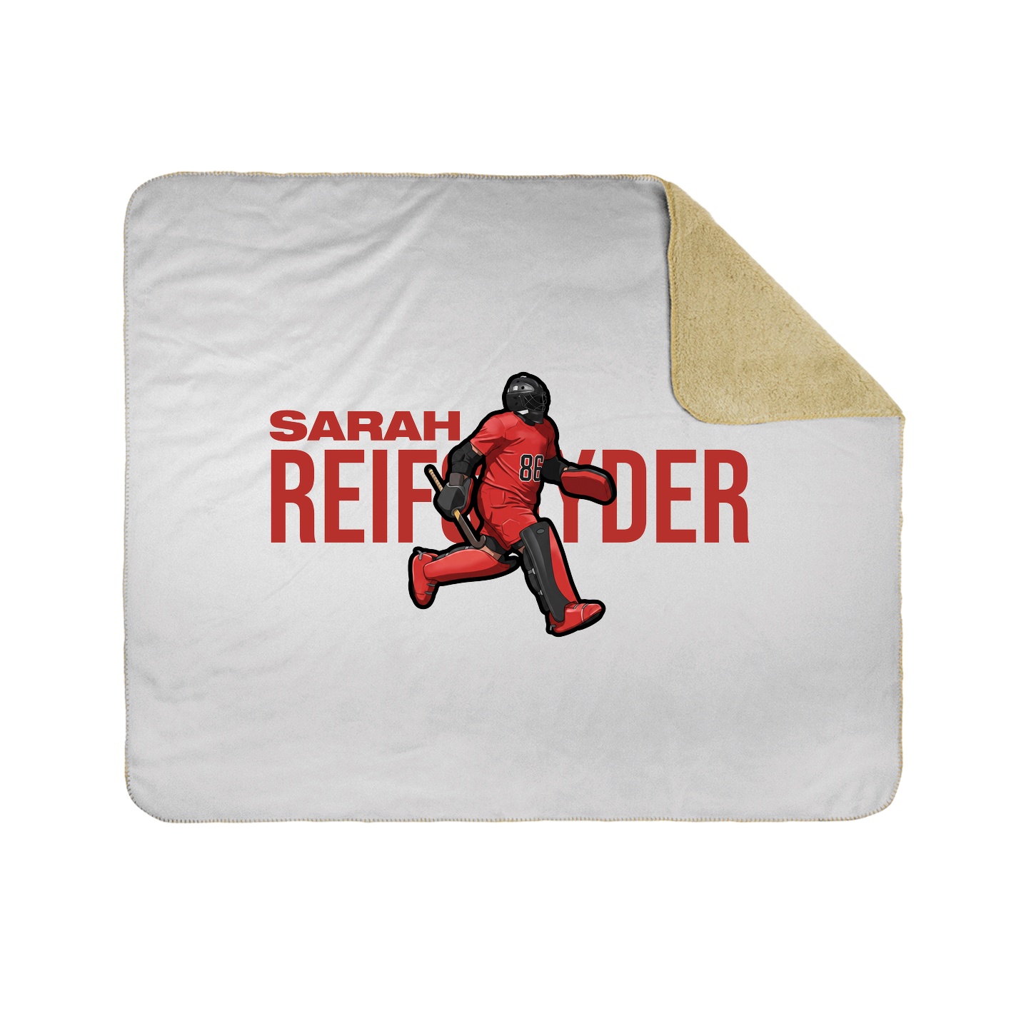 Throw Blanket — Player Name in White
