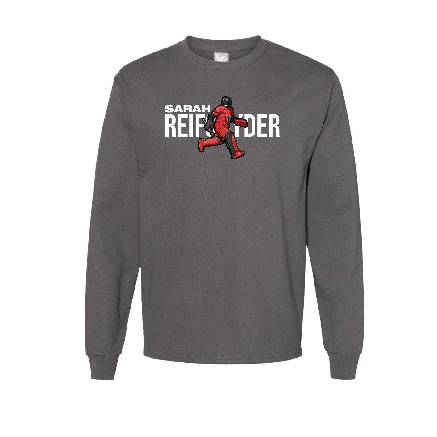 Long Sleeve Tee — Player Name in Grey